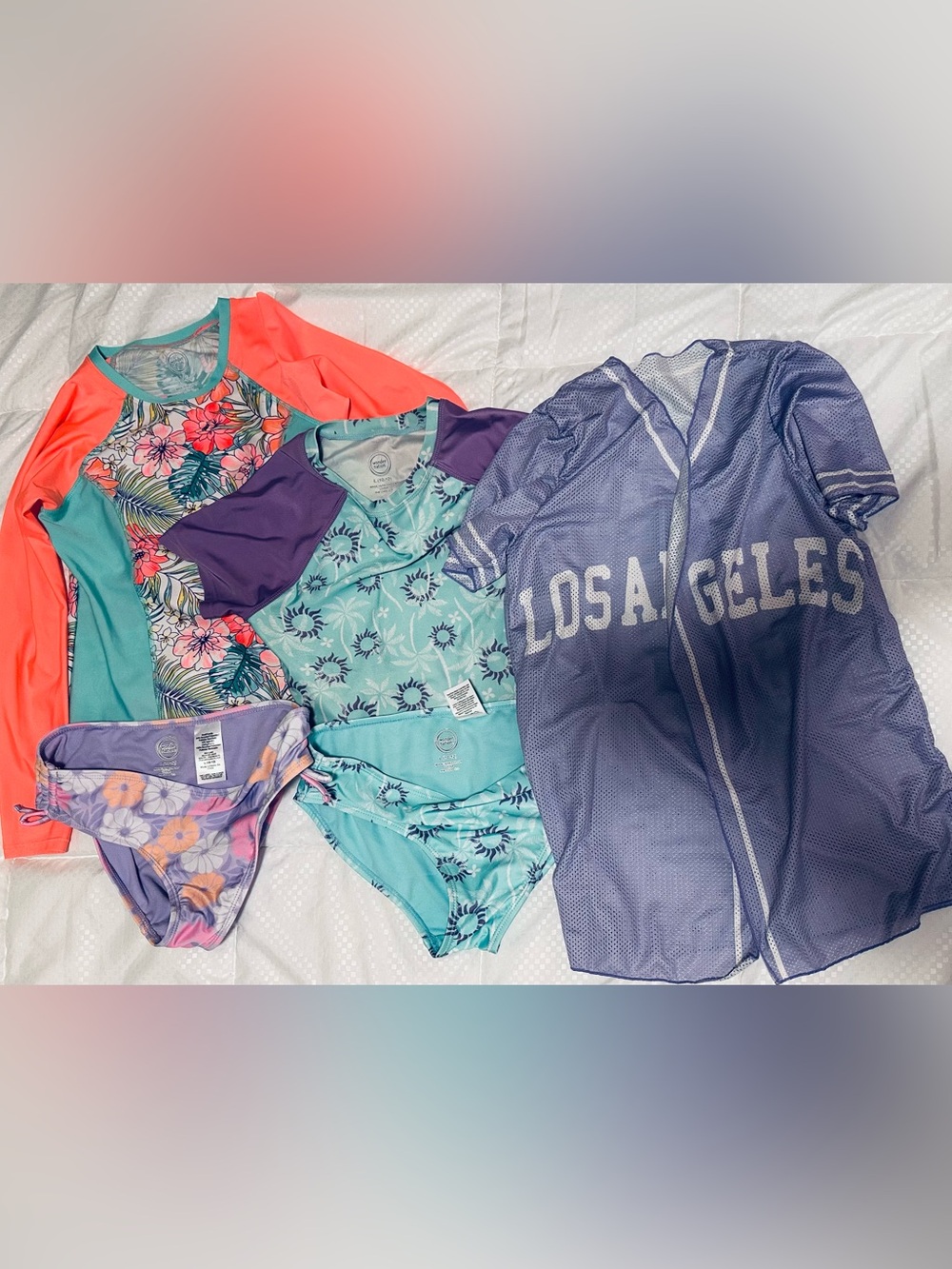 wonder nation Girls' Swim Bundle 💜💙 Size- 10/12